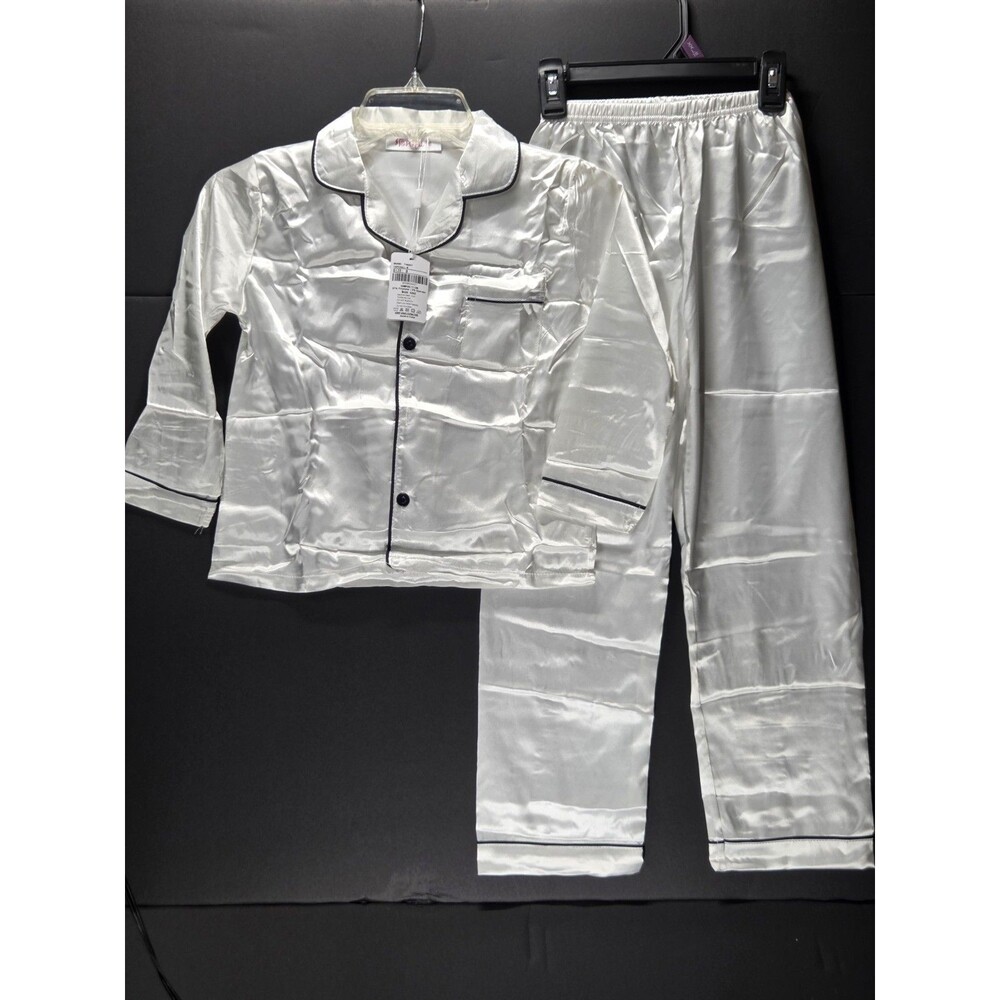 Topgal Polyester Girls Pajama Long Sleeve Top And Pants Set